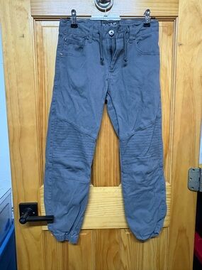 Kids Gray Jogger Pants with Knee Panel Detailing 16-XL